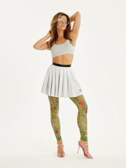 Леггинсы женские с тату принтом "FLORA"