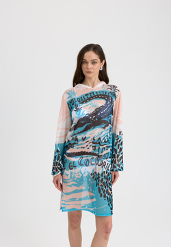 Туника женская короткая из сетки "COCO"