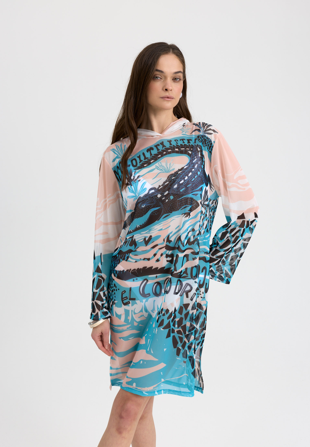 Туника женская короткая из сетки "COCO"